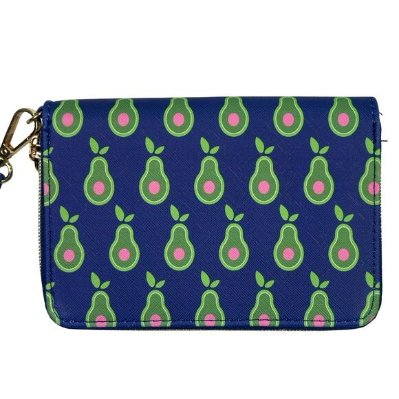 Dabney Lee Avocado Print Zip-Around Wristlet Wallet - 6.5” x 4.5” x 0.75” - Picture 2 of 7